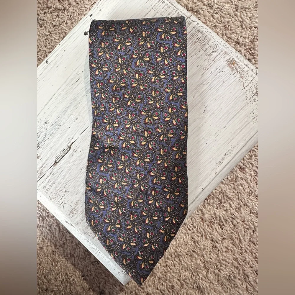 Dior Black and Gold Paisley Tie